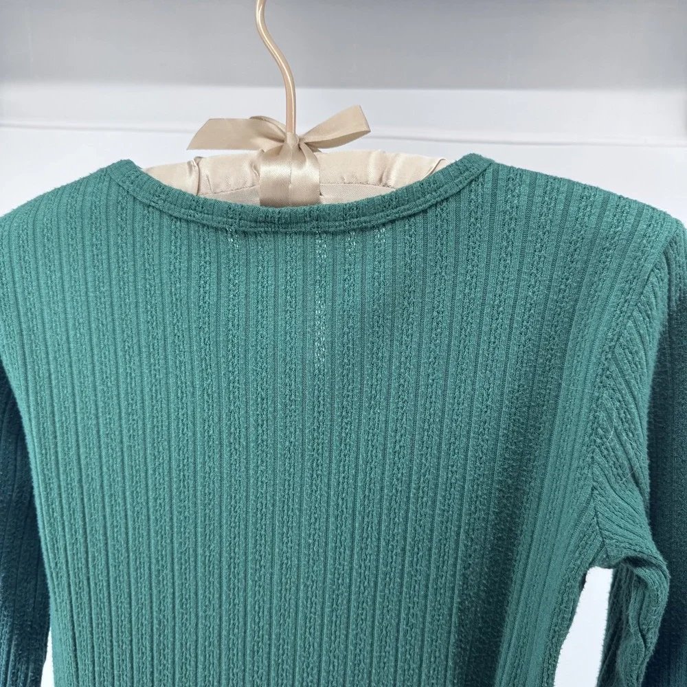 Lot of 2 Girls XL 14/16 Holiday Rib Knit Tops SO Abercrombie Kids Red Green